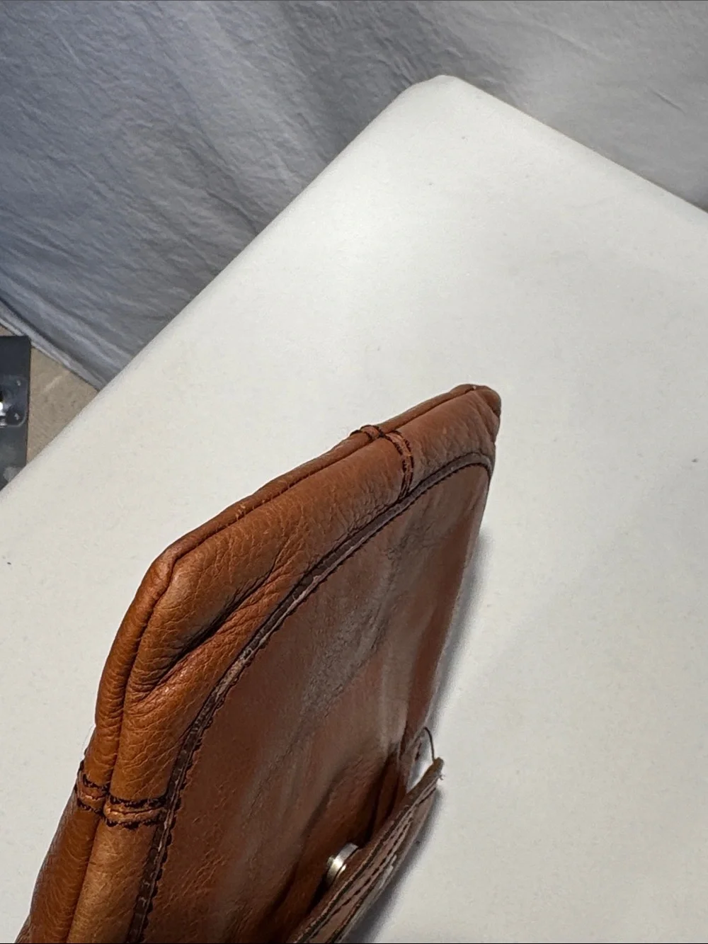 Fossil Cognac Brown Leather Messenger Crossbody